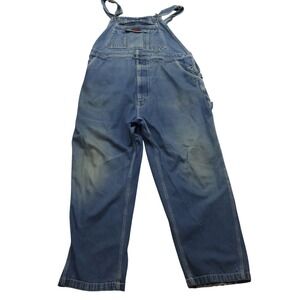 Vintage‎ five brother 44X29  Industries Denim Carpenter Overalls Workwear Blue